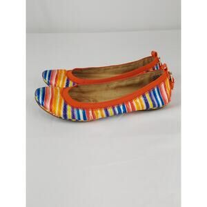 Bandolino Edina Women's Ballet Flat Striped Multi Color Flat 6.5
